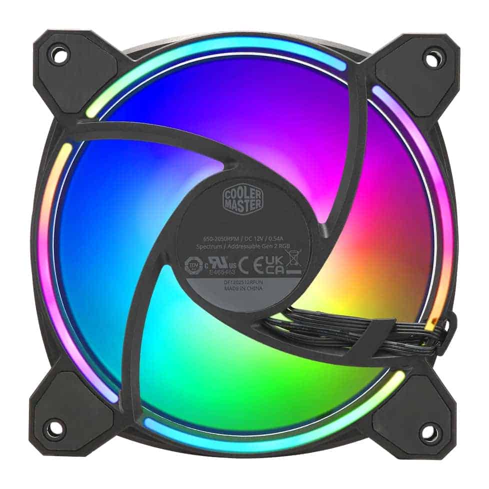 (image for) CoolerMaster MF120 Halo2 120mm Black ARGB Fan 3-Pack